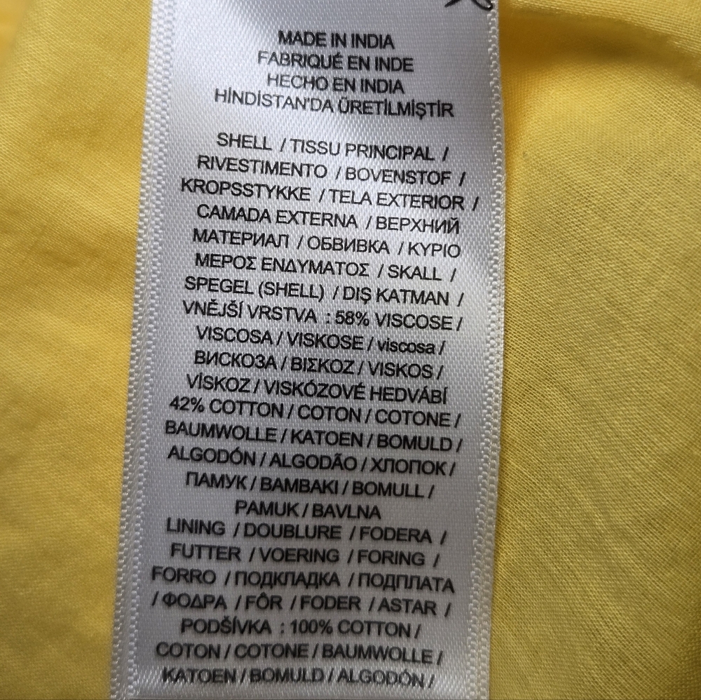 Lauren Ralph Lauren Firmato Yellow Midi Dress Size 10 - Picture 11 of 16